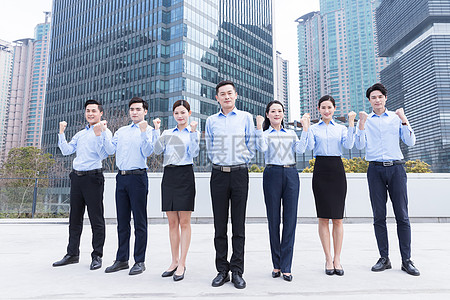 企業團隊藍領加油形象